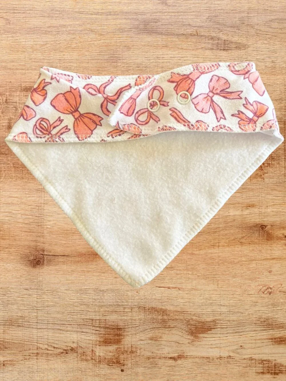 Modern Baby Girl Bow Print Bib Set of 2 Drool & Feeding Bibs